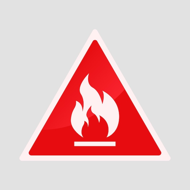 Vector warning sign element