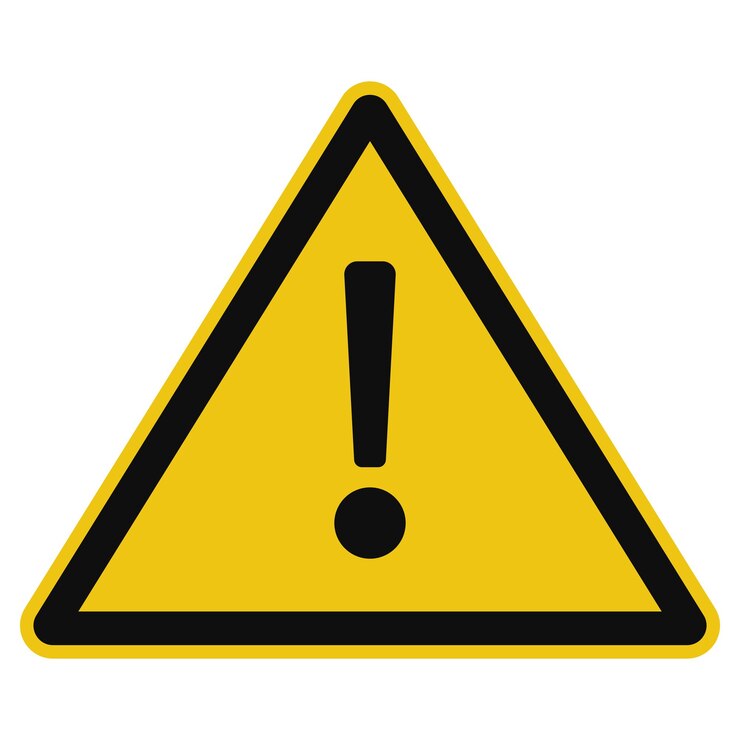 Vector warning sign flat