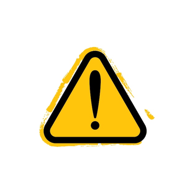 Warning sign icon vector flat design