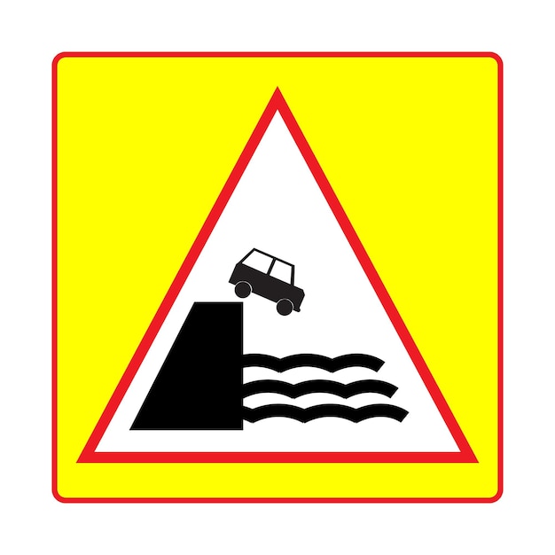 warning sign on the road