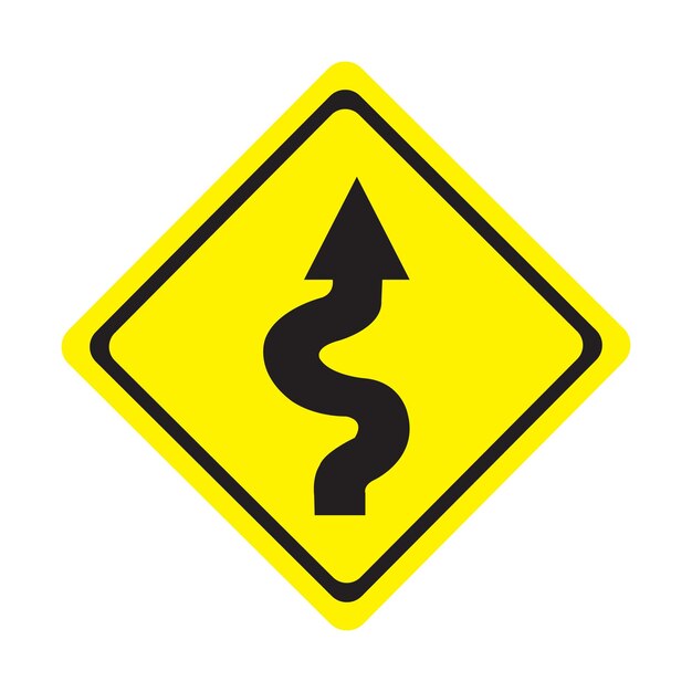 warning sign on the road