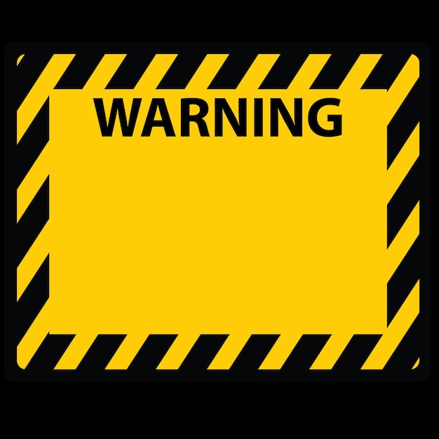 Warning sign and sticker vector