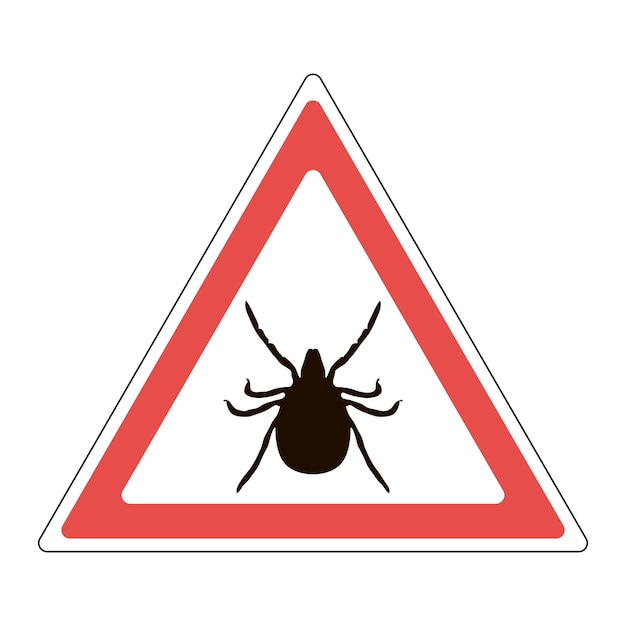 Warning sign a tick