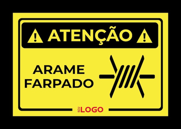 Предупреждающий знак, предупреждающий о колючей проволоке, о риске разрезания вектора