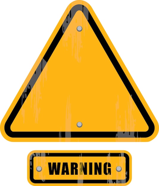 Vector warning sign warning sign and sticker vector