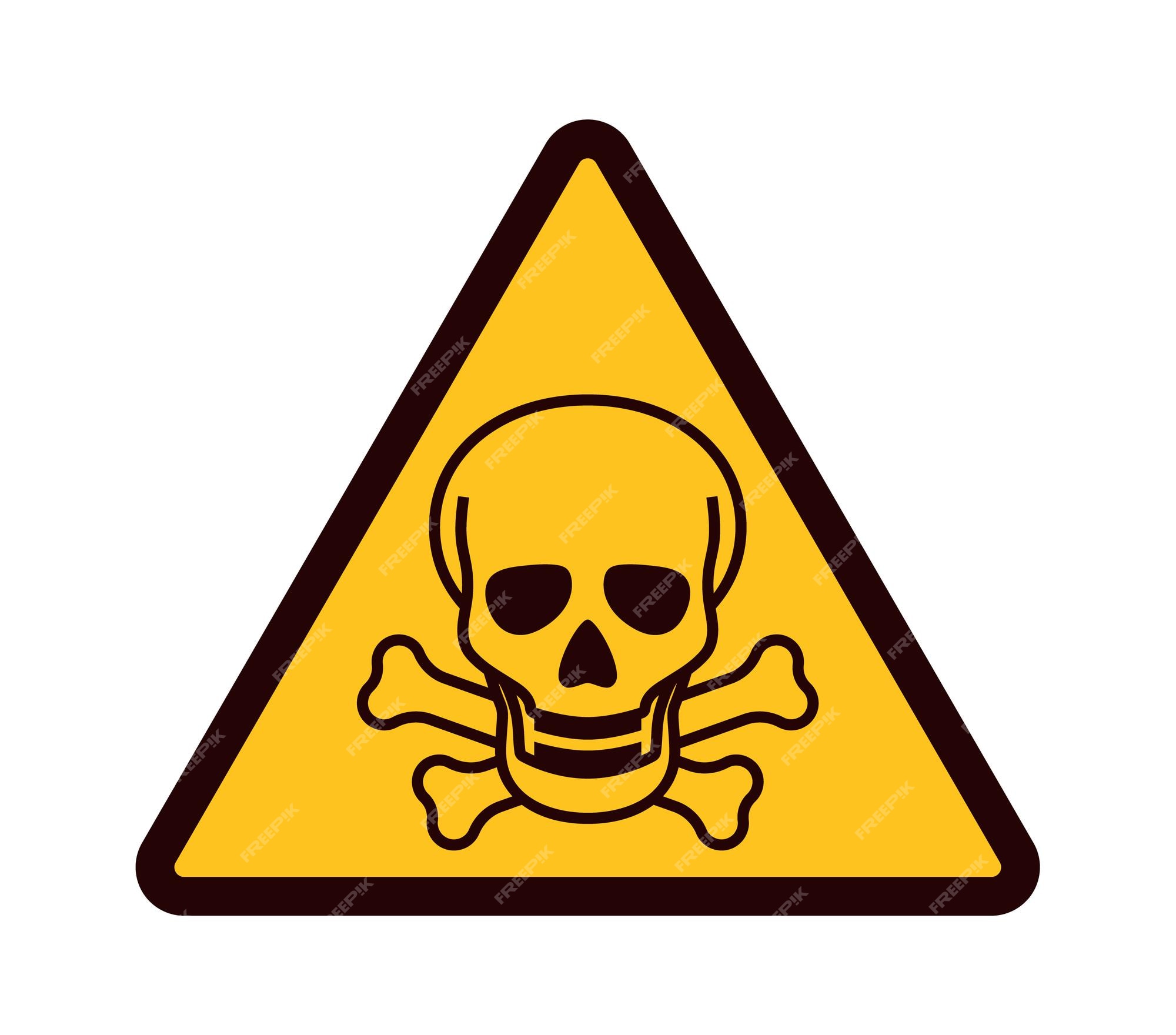 Premium Vector  Danger toxic sign skull icon warning skull symbol