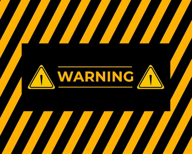 Vector warning sign with yellow and black color warning sign for police accident under construction