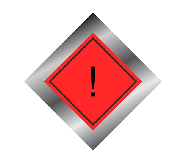 Vector warning sign