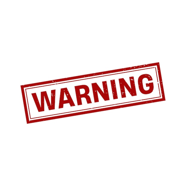 Предупреждающая марка Предупреждающий квадратный гранж-знак