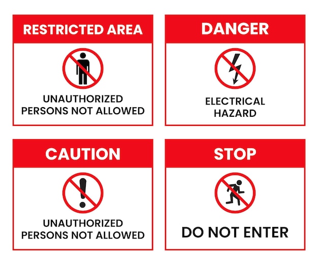 警告と一時停止の標識のデザイン