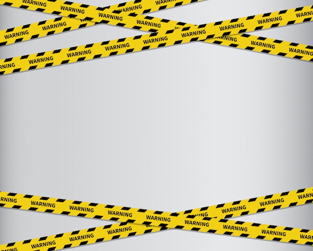 Warning tape background. Black and yellow line striped.