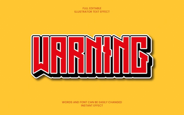 Warning Text Effect