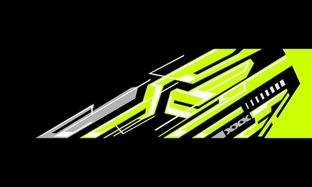 Vector warp car decal design