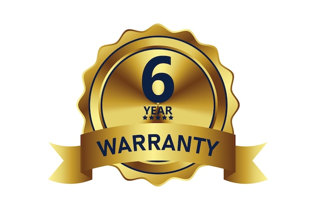 warranty badge element illustration gold color