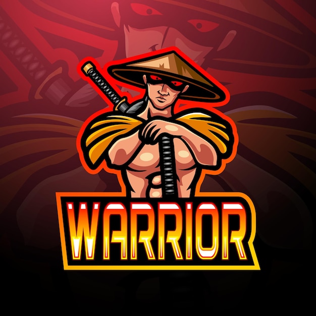 Warrior e sport logo mascotte ontwerp