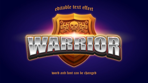 Warrior esport logogaming編集可能なテキスト効果