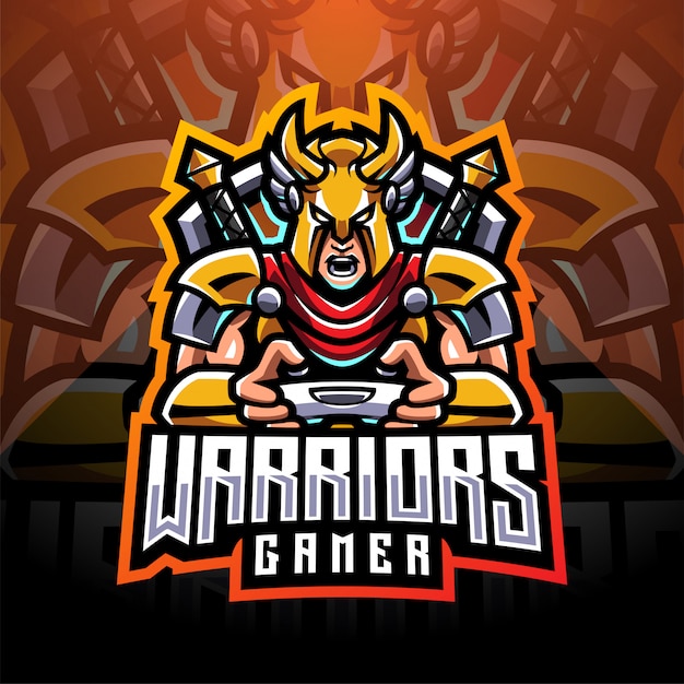 Warrior gamer esport mascotte logo