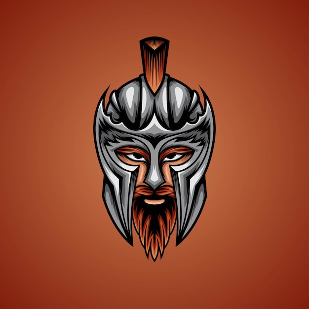 Warrior head illustration