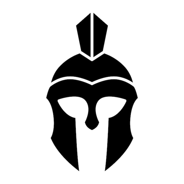 Warrior helmet icon vector on trendy design