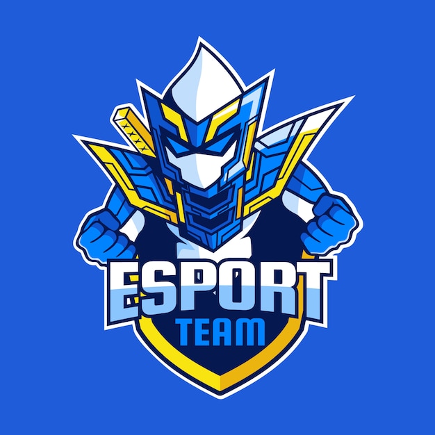 전사 기사 Esport 팀 로고 디자인