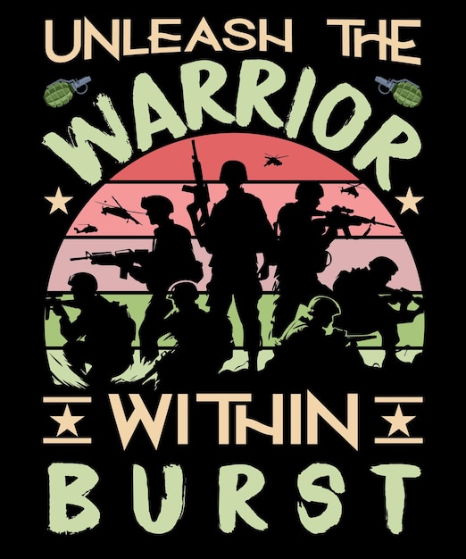 Warrior Legacy Vintage Badge Tribute Best TShirt Design for Army Veterans