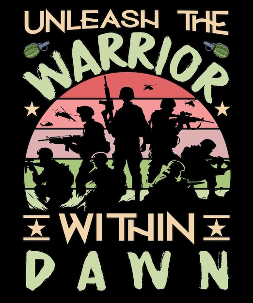 Warrior legacy vintage badge tribute miglior design di maglietta per i veterani dell'esercito
