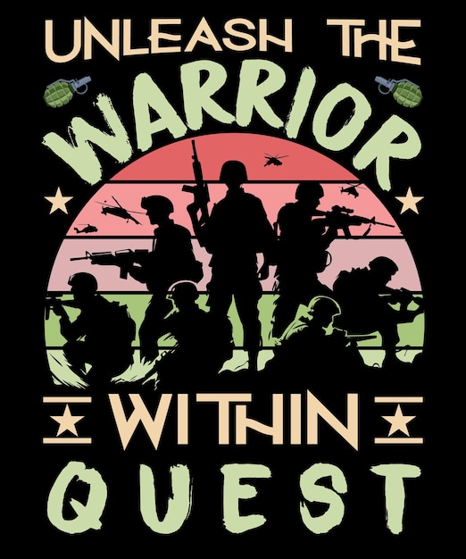Warrior Legacy Vintage Badge Tribute Beste T-shirt ontwerp voor veteranen van het leger