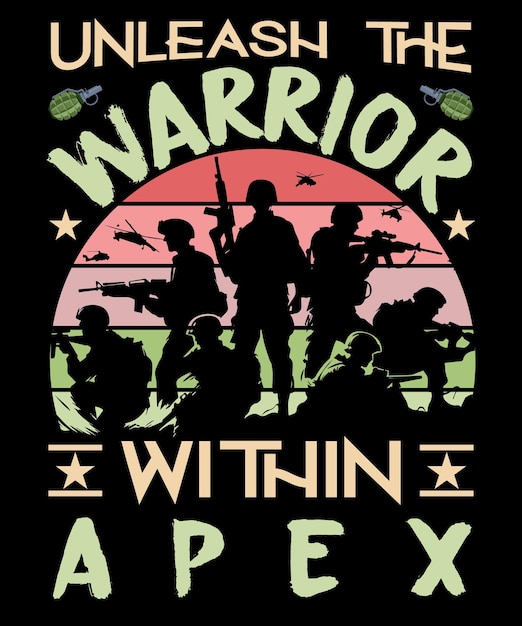 Warrior Legacy Vintage Badge Tribute Beste T-shirt ontwerp voor veteranen van het leger