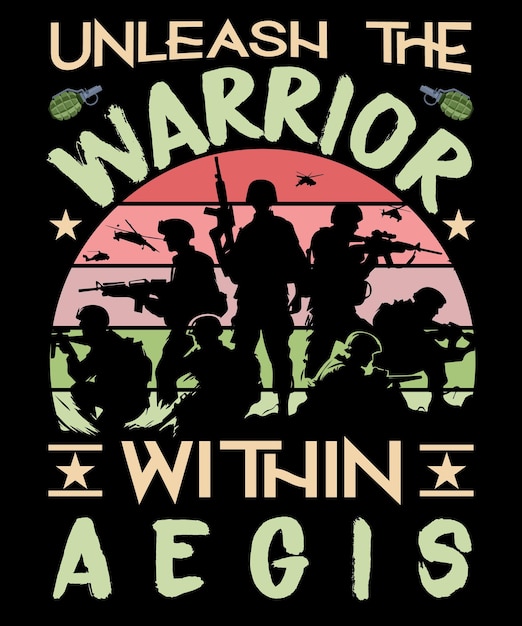 Warrior Legacy Vintage Badge Tribute Beste T-shirt ontwerp voor veteranen van het leger