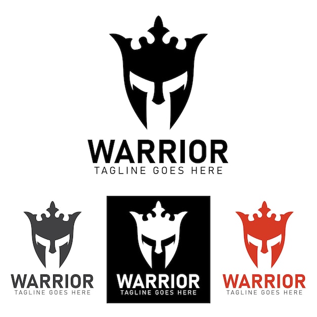 Warrior-logo sjabloonontwerp, gaming-logo, esports-logo