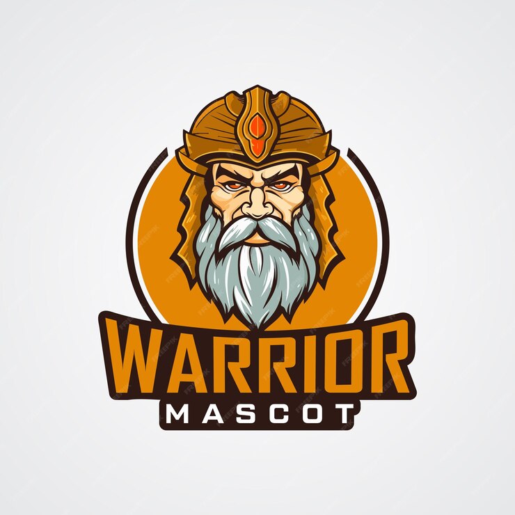 Premium Vector | Warrior mascot logo design warrior vector illustration