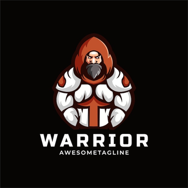 Дизайн логотипа талисмана воина