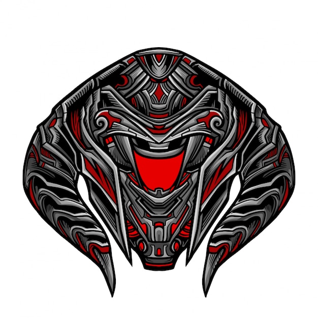 Warrior robot red mask