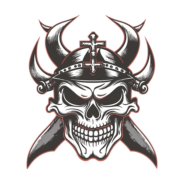 Warrior skull head