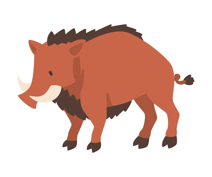 Vector アフリカのワースグアニマル 野生の草食動物 ジャングル動物 カートゥーンベクトルイラスト