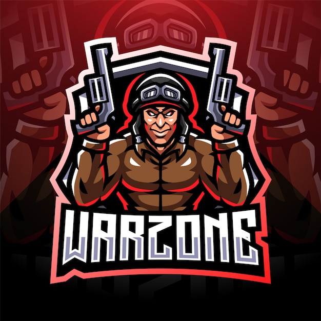 Warzone esportマスコットロゴデザイン