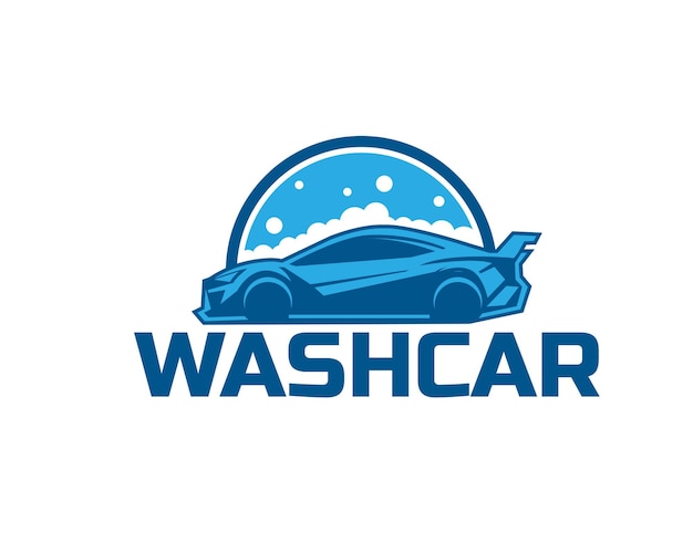 Vector wash car logo vector illustration