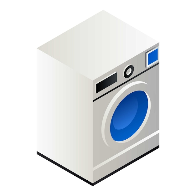 Wash machine icon Isometric of wash machine vector icon for web design isolated on white background