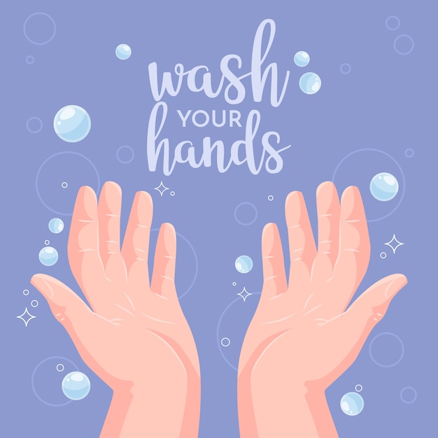 Vector wash your hands concept