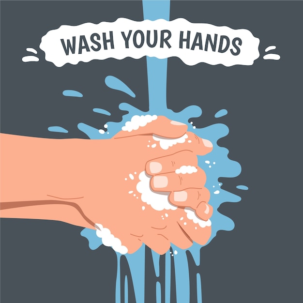 Vector wash your hands concept