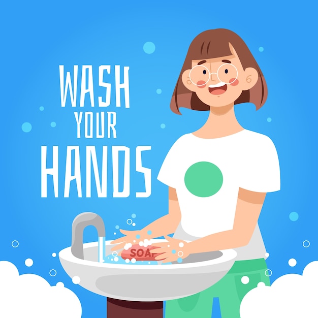 Vector wash your hands