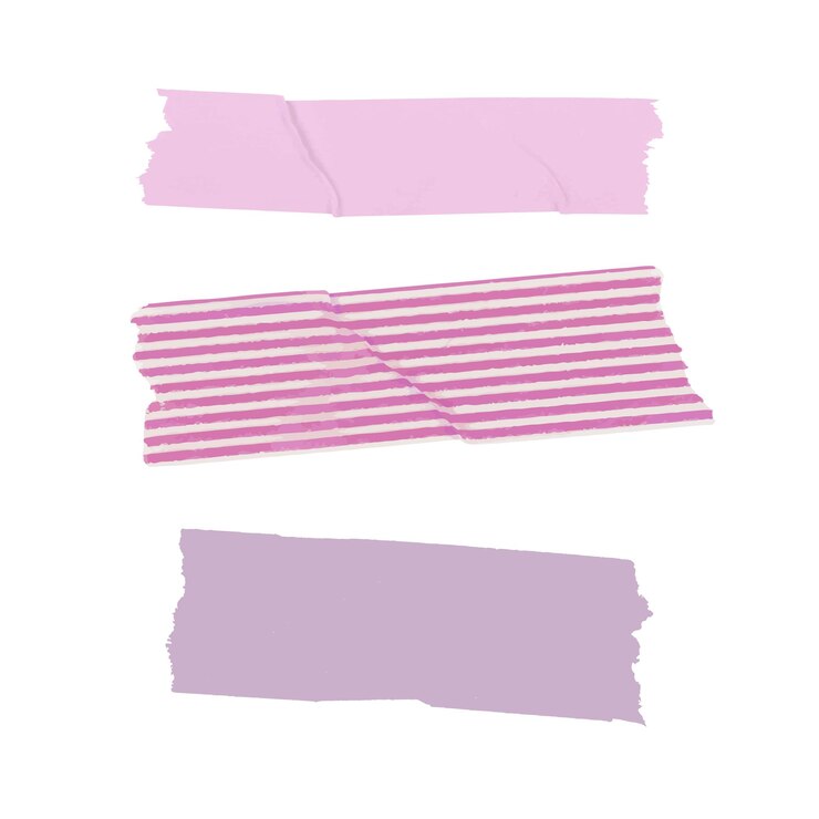 Vector washi tape clipart colorful stationery collage element