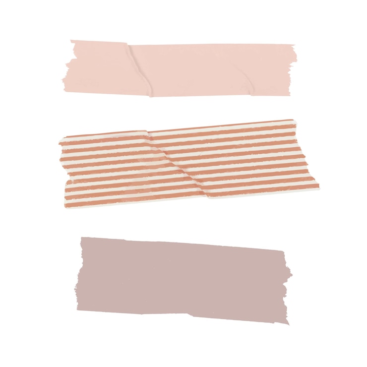 Vector washi tape clipart kleurrijke schrijfgereedschap collage element