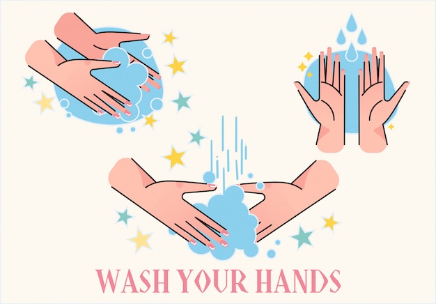 Vector washing hand hygiene hygienic illustration