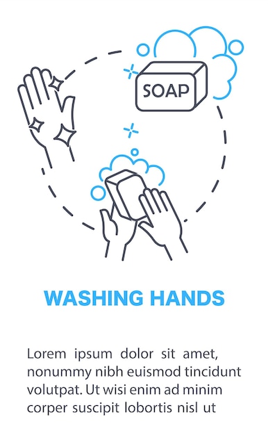 Vector washing hands banner