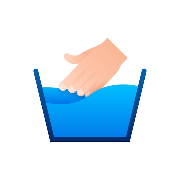 Washing hands flat style icon on white background