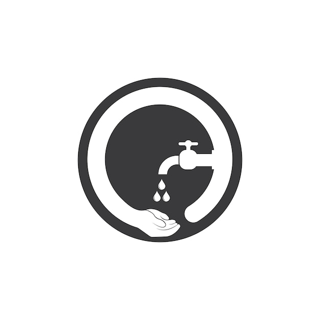 Washing hands icon vector design template