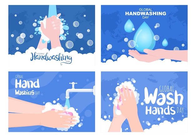 Washing Hands For Prevent Covid 19 Vector