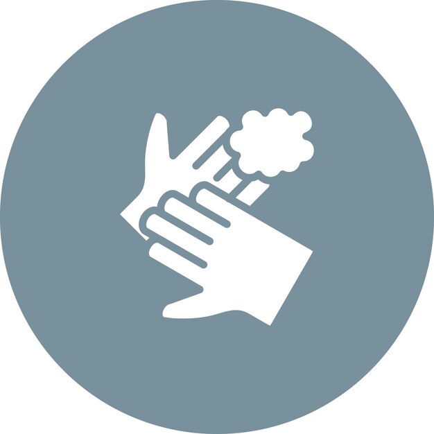 Икона векторной иллюстрации "Умывание рук" на наборе иконок "Уборка дома"