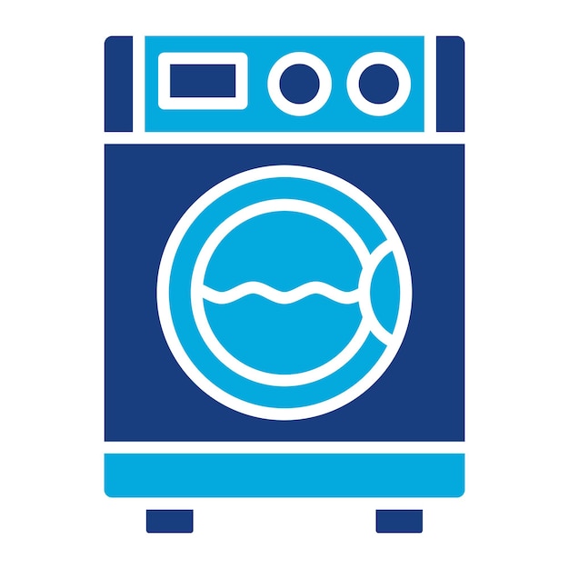 Иллюстрация стиральной машины Duotone